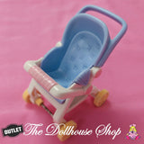 Outlet Fisher Price Loving Family Dream Dollhouse Baby Doll Pram Stroller-Toys & Hobbies:Preschool Toys & Pretend Play:Fisher-Price:1963-Now:Dollhouses-Fisher-Price-Baby,Blue,Dollhouse,Dream Dollhouse,Fisher Price,Loving Family,Nursery Room,Outlet,Used-The Dollhouse Shop