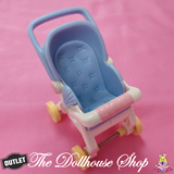 Outlet Fisher Price Loving Family Dream Dollhouse Baby Doll Pram Stroller-Toys & Hobbies:Preschool Toys & Pretend Play:Fisher-Price:1963-Now:Dollhouses-Fisher-Price-Baby,Blue,Dollhouse,Dream Dollhouse,Fisher Price,Loving Family,Nursery Room,Outlet,Used-The Dollhouse Shop