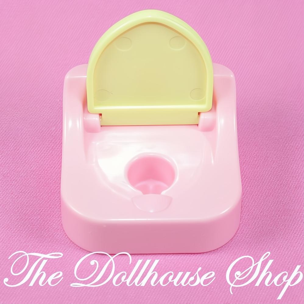 Playskool Dollhouse Bathroom Nursery Pink Yellow Baby Doll Potty-The Dollhouse Shop