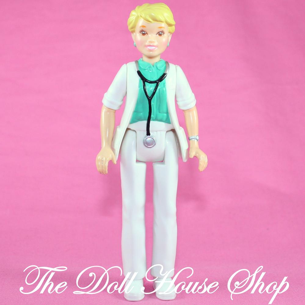 Playskool Dollhouse Blonde Doctor Nurse Mom Mother Doll Medic in White-Toys & Hobbies:Preschool Toys & Pretend Play:Playskool-Playskool-Blonde Hair,Dollhouse,Dolls,Mother,Playskool Dollhouse,Used,White Dolls-The Dollhouse Shop