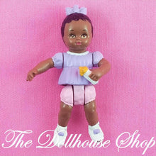Playskool Dollhouse Nursery African American Baby Girl Doll Purple Pink-The Dollhouse Shop