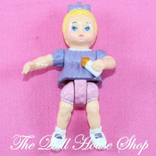 Playskool Dollhouse Nursery Blonde Baby Girl Doll Figure Purple Pink-Toys & Hobbies:Preschool Toys & Pretend Play:Playskool-Playskool-Baby,Blonde Hair,Dollhouse,Dolls,Green,Nursery Room,Playskool Dollhouse,Used-The Dollhouse Shop