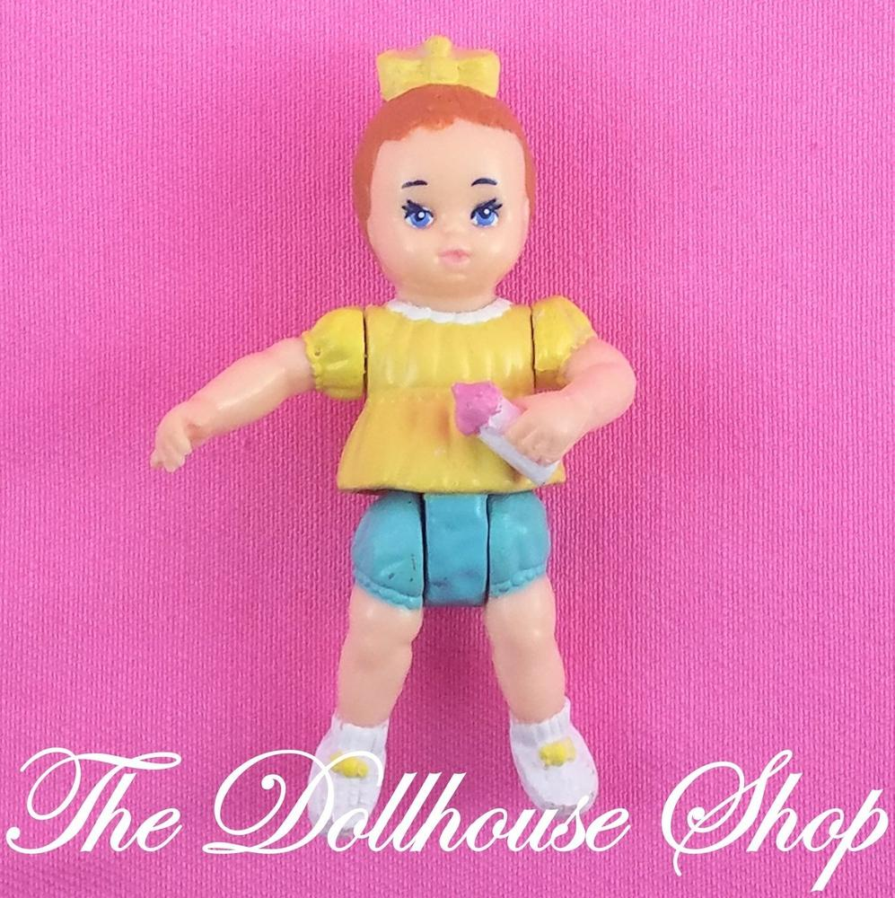 Playskool Dollhouse Nursery Brunette Baby Girl Doll Figure Yellow Top-Toys & Hobbies:Preschool Toys & Pretend Play:Playskool-Playskool-Baby,Brown Hair,Dollhouse,Dolls,Green,Nursery Room,Playskool Dollhouse,Used-The Dollhouse Shop