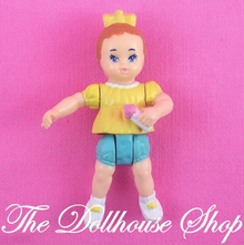 Playskool Dollhouse Nursery Brunette Baby Girl Doll Figure Yellow Top-Toys & Hobbies:Preschool Toys & Pretend Play:Playskool-Playskool-Baby,Brown Hair,Dollhouse,Dolls,Green,Nursery Room,Playskool Dollhouse,Used-The Dollhouse Shop