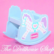 Playskool Dollhouse Nursery Toy Blue Baby Doll Rocking Horse For Fisher Price-Toys & Hobbies:Preschool Toys & Pretend Play:Playskool-Playskool-Bedroom,Dollhouse,Kids Bedroom,Nursery Room,Playskool,Playskool Dollhouse,Used-Playskool Dollhouse rocking horse for doll nurseries, perfect for Fisher Price Dream Dollhouse. Gently used, from The Dollhouse Shop. Safe fun!-The Dollhouse Shop
