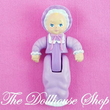 Playskool Dollhouse Purple Twin Baby Girl Doll Figure for Loving Family Nursery-Toys & Hobbies:Preschool Toys & Pretend Play:Playskool-Playskool-Baby,Dollhouse,Dolls,Playskool,Playskool Dollhouse,Purple,Used-Playskool purple baby girl twin doll for your dollhouse nursery. Gently used with tiny nose chip. Poseable fun from The Dollhouse Shop!-The Dollhouse Shop