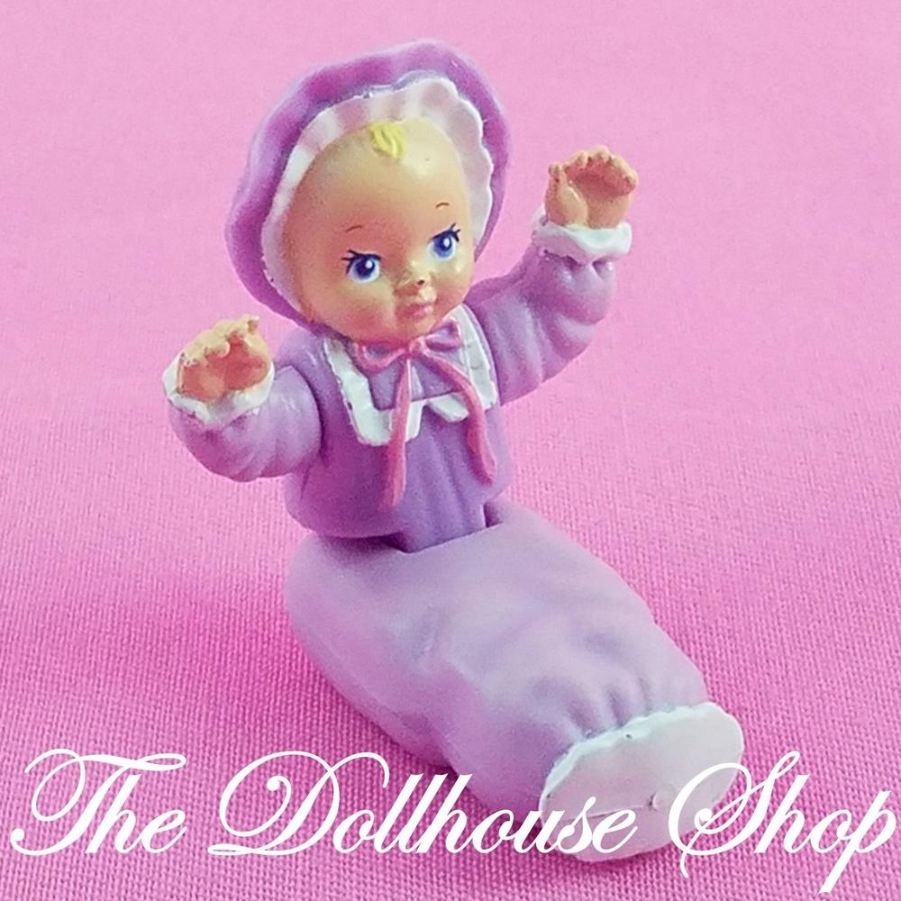 Playskool Dollhouse Purple Twin Baby Girl Doll Figure for Loving Family Nursery-Toys & Hobbies:Preschool Toys & Pretend Play:Playskool-Playskool-Baby,Dollhouse,Dolls,Playskool Dollhouse,Purple,Used-The Dollhouse Shop