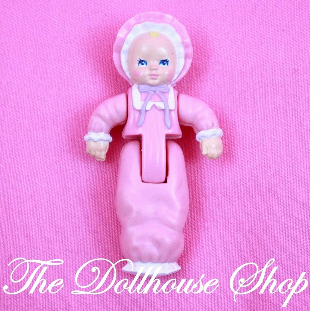 Playskool Dollhouse Twin Baby Girl Doll Figure for Loving Family Nursery-Toys & Hobbies:Preschool Toys & Pretend Play:Playskool-Playskool-Baby,Dollhouse,Dolls,Pink,Playskool Dollhouse,Used-The Dollhouse Shop