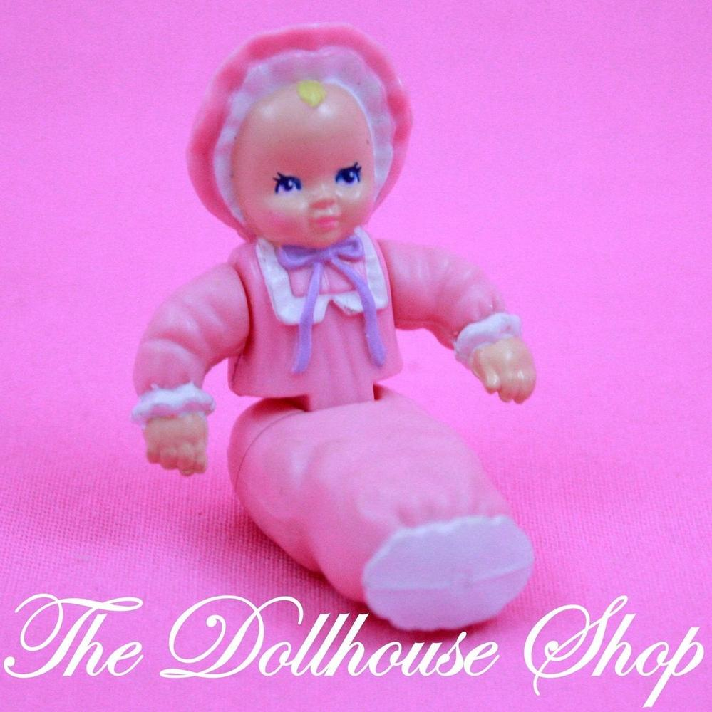 Playskool Dollhouse Twin Baby Girl Doll Figure for Loving Family Nursery-Toys & Hobbies:Preschool Toys & Pretend Play:Playskool-Playskool-Baby,Dollhouse,Dolls,Pink,Playskool Dollhouse,Used-The Dollhouse Shop
