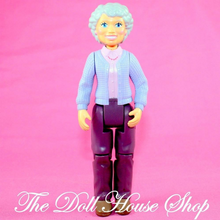 Playskool Play Around Dollhouse Grandmother Grandma Grandparent Doll Gray Hair-Toys & Hobbies:Preschool Toys & Pretend Play:Fisher-Price:1963-Now:Dollhouses-Playskool-Dollhouse,Dolls,Grandma,Playskool Dollhouse,Used-The Dollhouse Shop