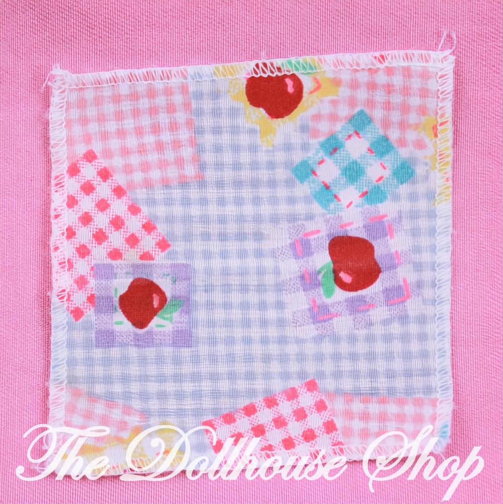 Barbie Nibbles picnic blanket rug horse blanket for Fisher Price Loving family-The Dollhouse Shop