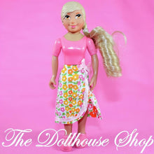 Caring Corners Mrs Goodbee Dollhouse Blonde Mom Doll Floral Skirt-The Dollhouse Shop