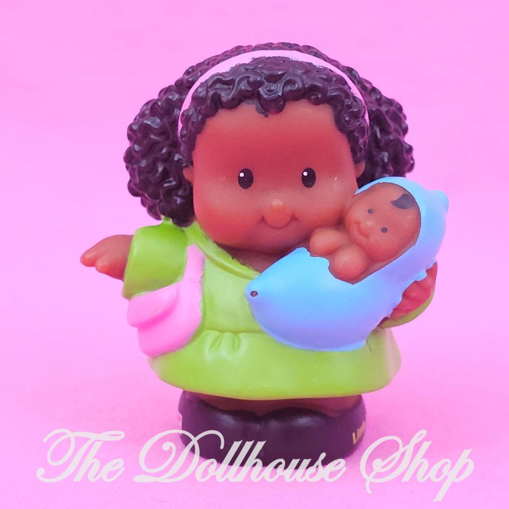 Fisher-Price Little People African American Mom Baby Neighborhood Families-The Dollhouse Shop