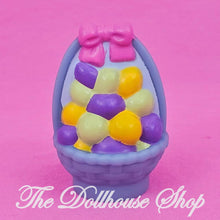 Fisher Price Little People Blue Easter Egg Basket with brown bunny-The Dollhouse Shop