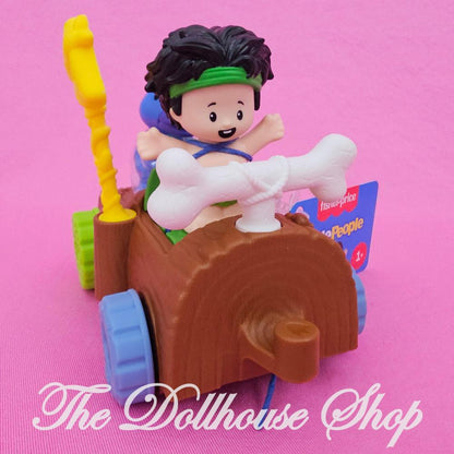 Fisher Price Little People Dinosaur Parade Log Car and boy figure-The Dollhouse Shop