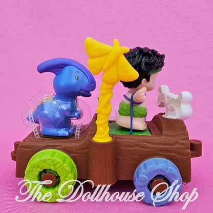 Fisher Price Little People Dinosaur Parade Log Car and boy figure-The Dollhouse Shop