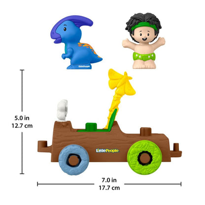 Fisher Price Little People Dinosaur Parade Log Car and boy figure-The Dollhouse Shop