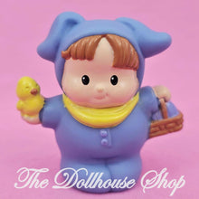 Fisher Price Little People figure blue bunny costume with Basket Happy Easter-The Dollhouse Shop