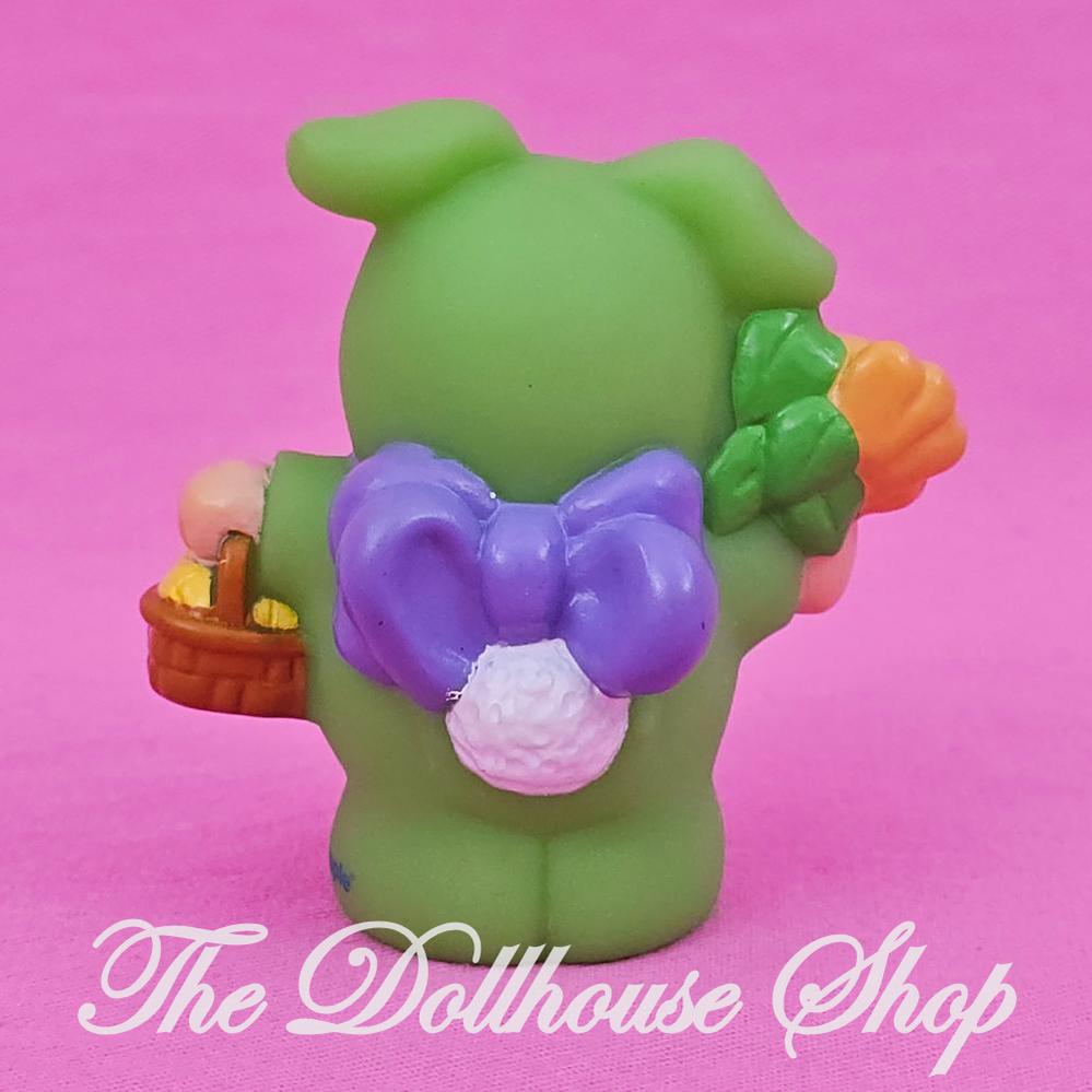 Fisher Price Little People Figure Green Bunny Costume Easter Basket Flower-The Dollhouse Shop