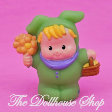 Fisher Price Little People figure green bunny costume with Basket Happy Easter-The Dollhouse Shop