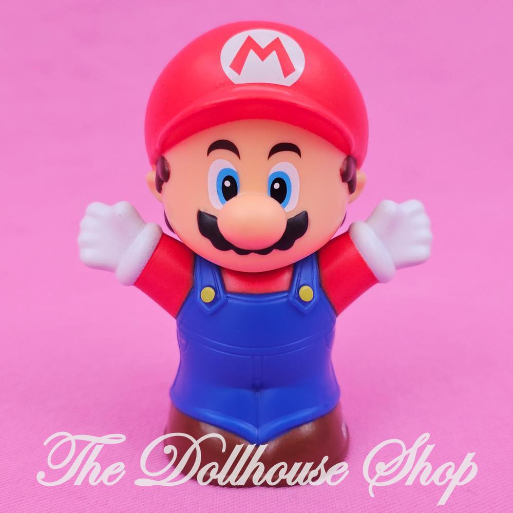 Fisher-Price Little People My Super Mario Figure wearing red top blue overalls-The Dollhouse Shop