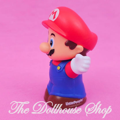 Fisher-Price Little People My Super Mario Figure wearing red top blue overalls-The Dollhouse Shop
