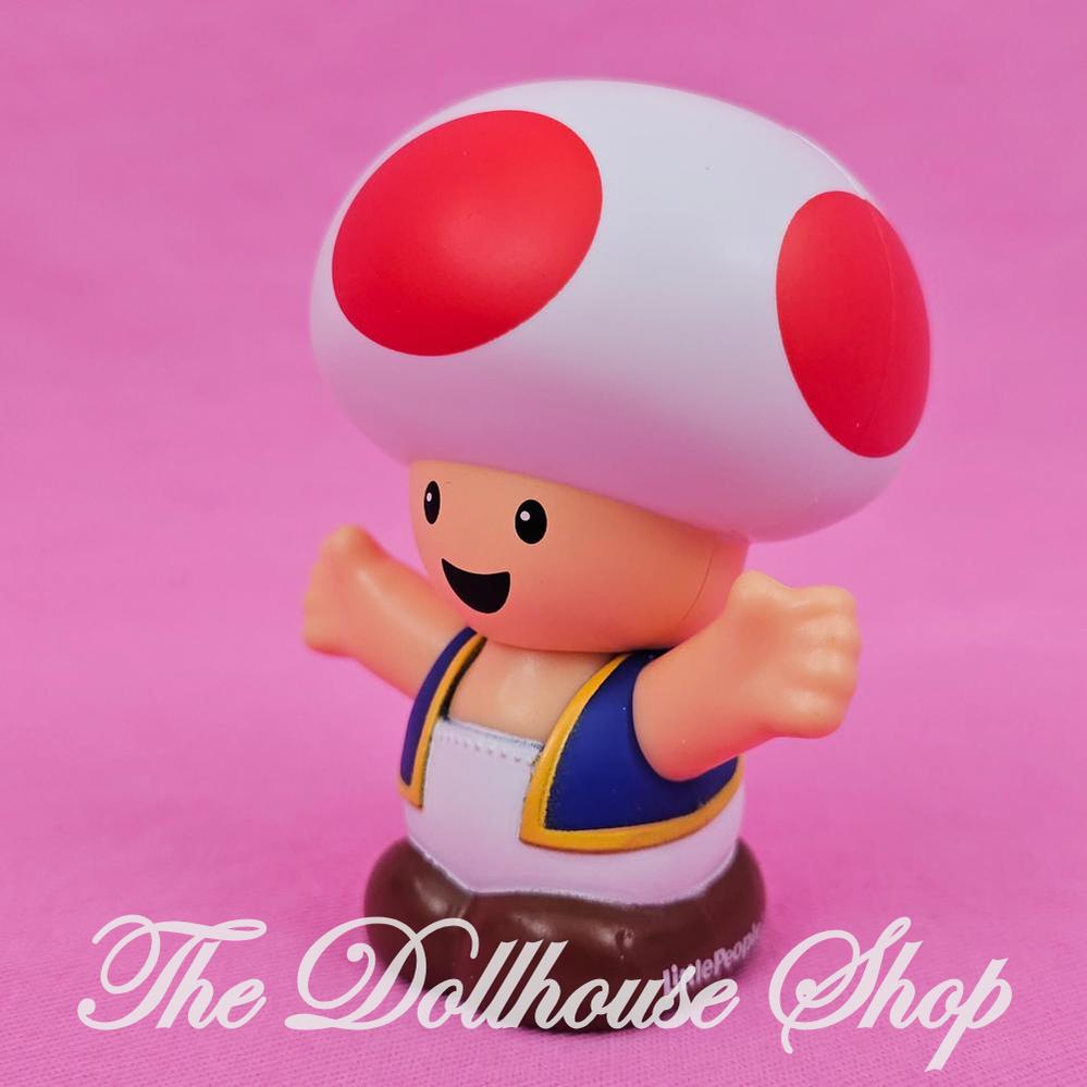 Fisher-Price Little People My Super Mario Toad Figure red white-The Dollhouse Shop