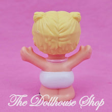 Fisher-Price Little People Nursery Blonde Pigtails Pink Baby Girl Diaper-The Dollhouse Shop