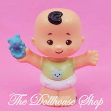 Fisher-Price Little People Nursery Figure Asian Baby Boy Green Star Top-The Dollhouse Shop