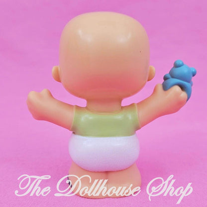 Fisher-Price Little People Nursery Figure Asian Baby Boy Green Star Top-The Dollhouse Shop