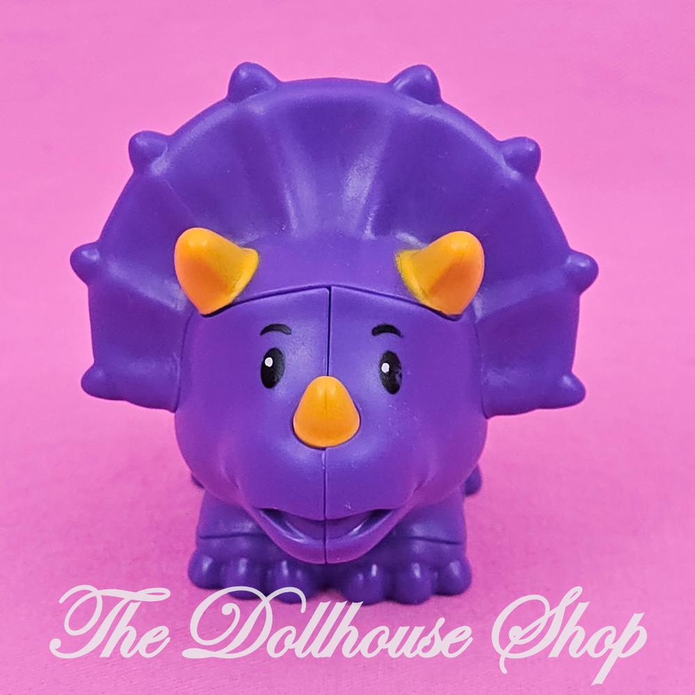 Fisher-Price Little People Purple Triceratops Dinosaur Dino-The Dollhouse Shop