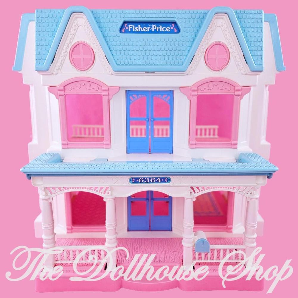 Fisher-Price Loving Family 6364 Dream Dollhouse Blue Roof AO4600 Doorbell-The Dollhouse Shop