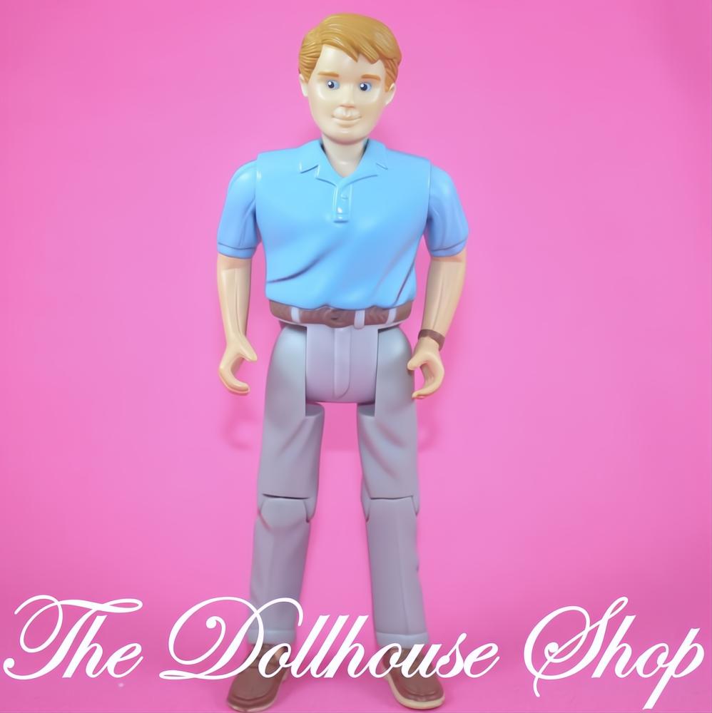 Fisher-Price Loving Family Classic Dollhouse Father Dad Doll Blue Top-The Dollhouse Shop