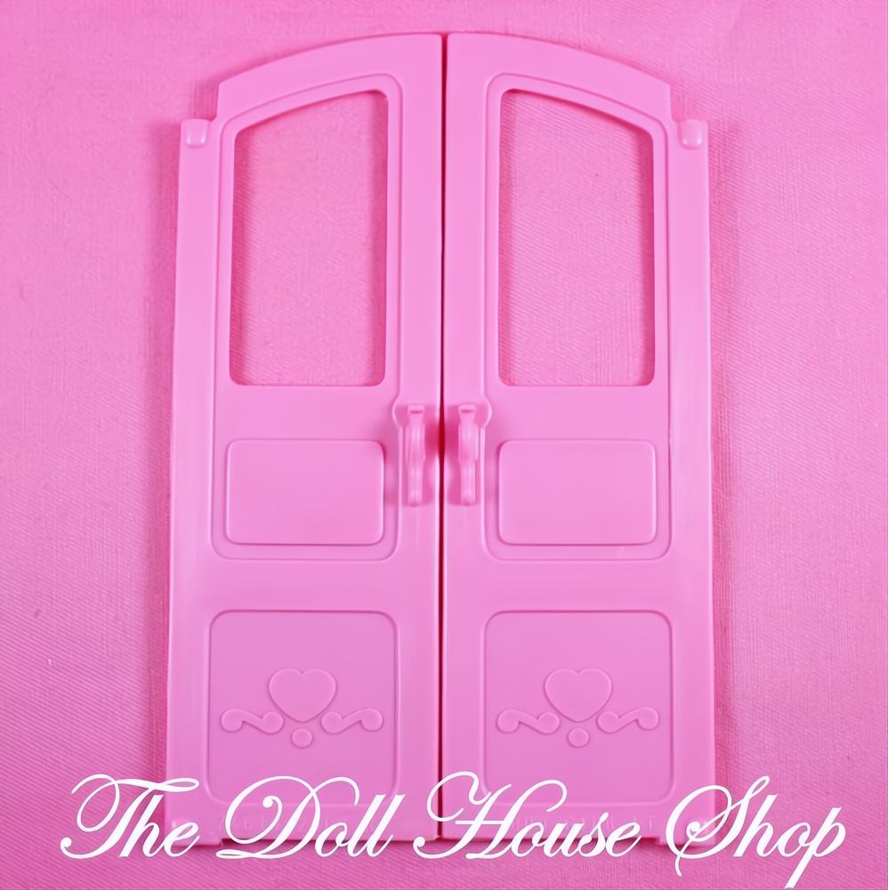 Fisher Price Loving Family Classic Dollhouse Pink Replacement Doors-The Dollhouse Shop