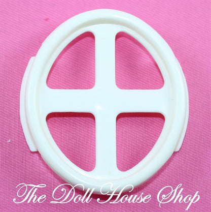Fisher-Price Loving Family Classic Dollhouse Replacement White Oval Round Window-The Dollhouse Shop