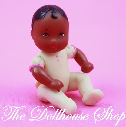 Fisher-Price Loving Family Dollhouse African American Baby Yellow Girl Boy-The Dollhouse Shop
