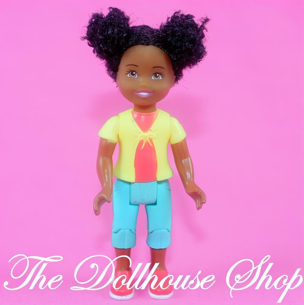 Fisher Price Loving Family Dollhouse African American Girl Doll sister twin time-The Dollhouse Shop