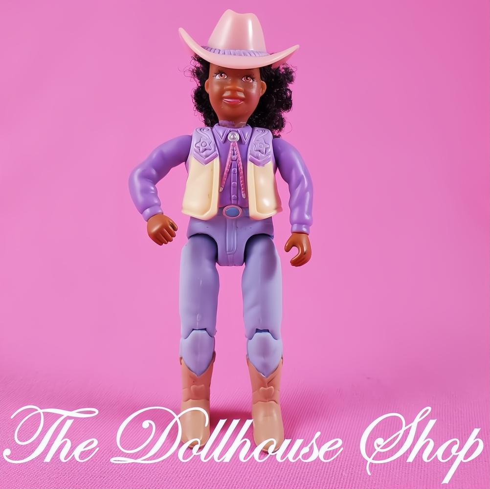 Fisher Price Loving Family Dollhouse African American Western Horse rider girl doll-The Dollhouse Shop