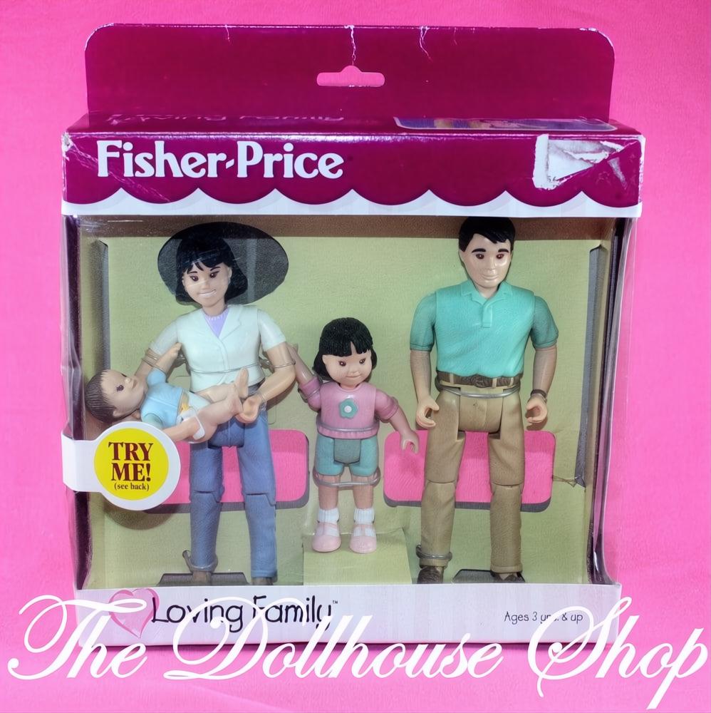 Fisher Price Loving Family Dollhouse Asian Family Mom Dad Girl Baby dolls-The Dollhouse Shop
