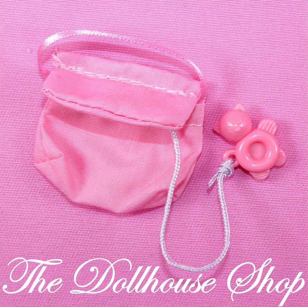 Fisher-Price Loving Family Dollhouse Baby Doll's Pink Diaper Bag Girl-The Dollhouse Shop