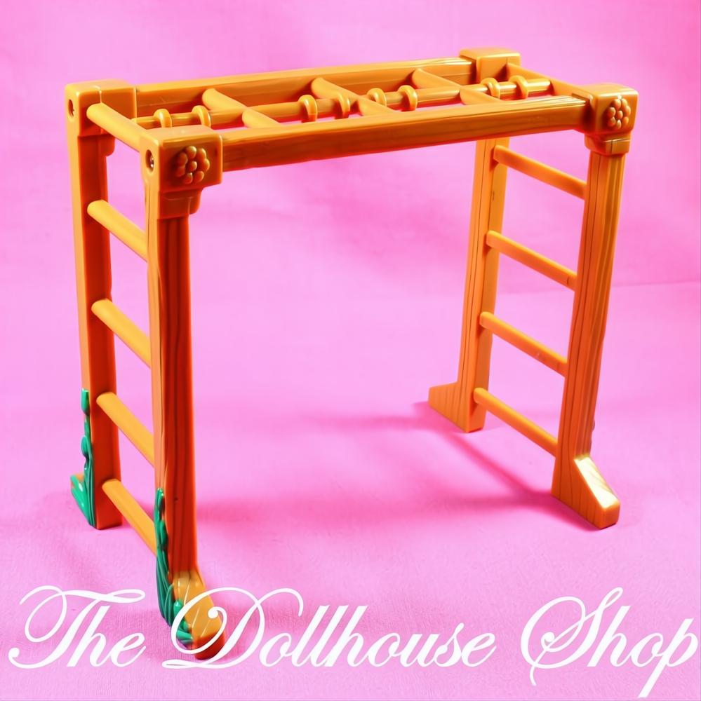 Fisher-Price Loving Family Dollhouse Backyard Fun Brown Monkey Bars-The Dollhouse Shop