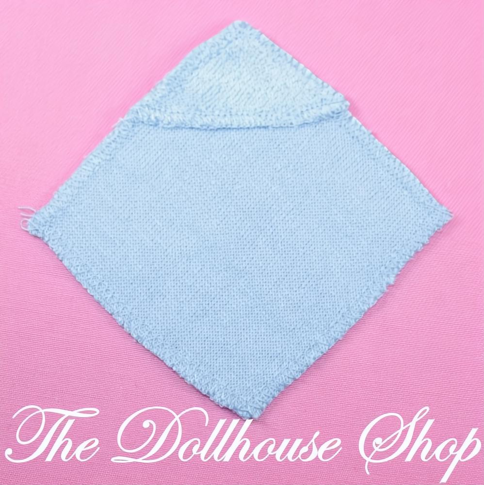 Fisher-Price Loving Family Dollhouse Bathroom Blue Hooded Baby Doll Towel-The Dollhouse Shop