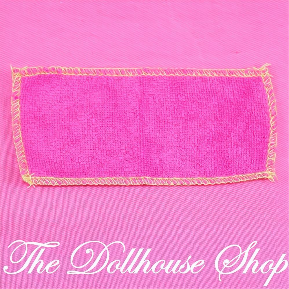 Fisher-Price Loving Family Dollhouse Bathroom Dolls Pink Bath Towel-The Dollhouse Shop