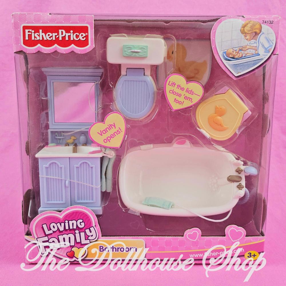 Fisher-Price Loving Family Dollhouse Bathroom - New in Box (2002)-The Dollhouse Shop