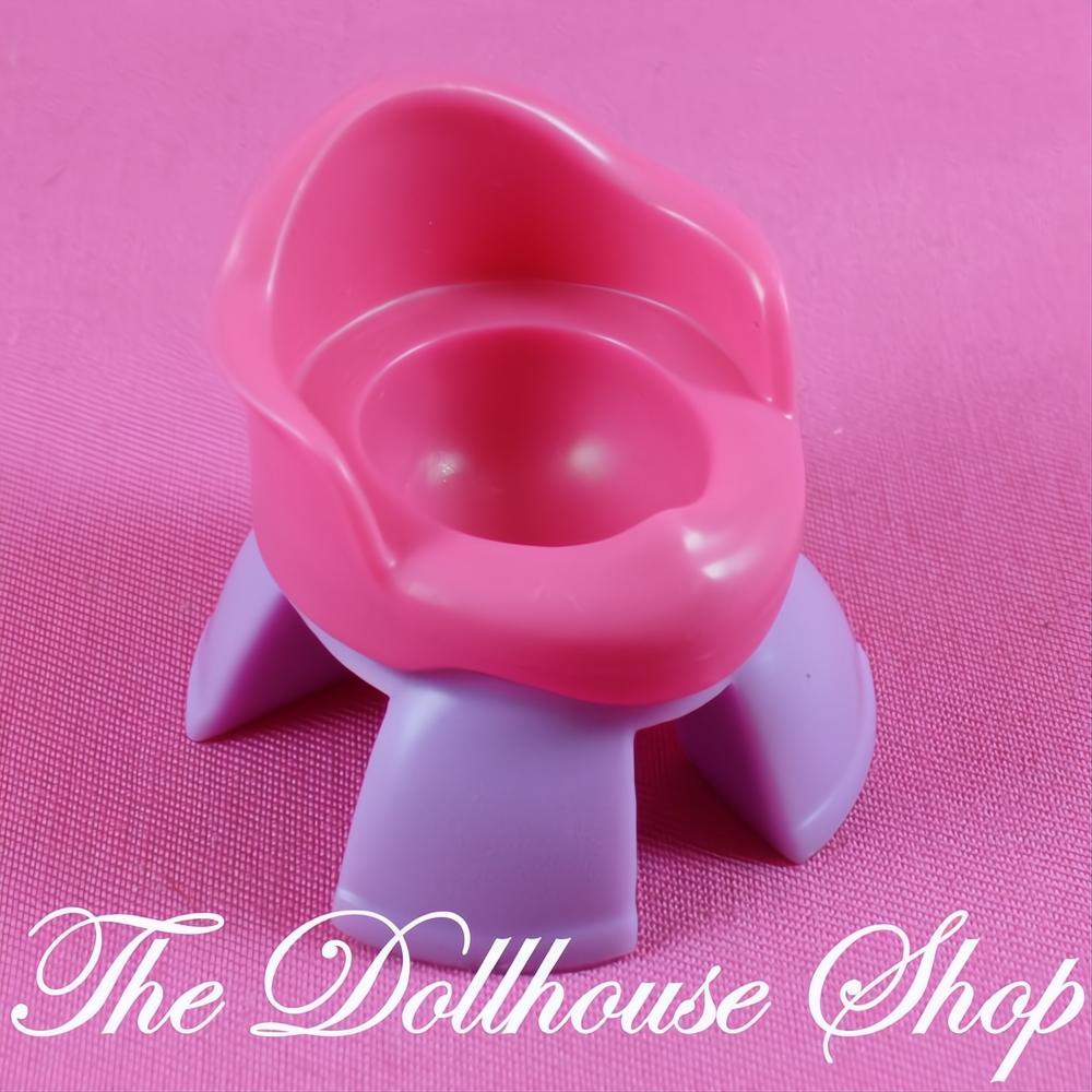Fisher-Price Loving Family Dollhouse Bathroom Nursery Baby Dolls Pink Potty-The Dollhouse Shop