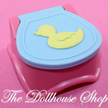 Fisher-Price Loving Family Dollhouse Bathroom Pink Ducky Potty Blue Lid-The Dollhouse Shop