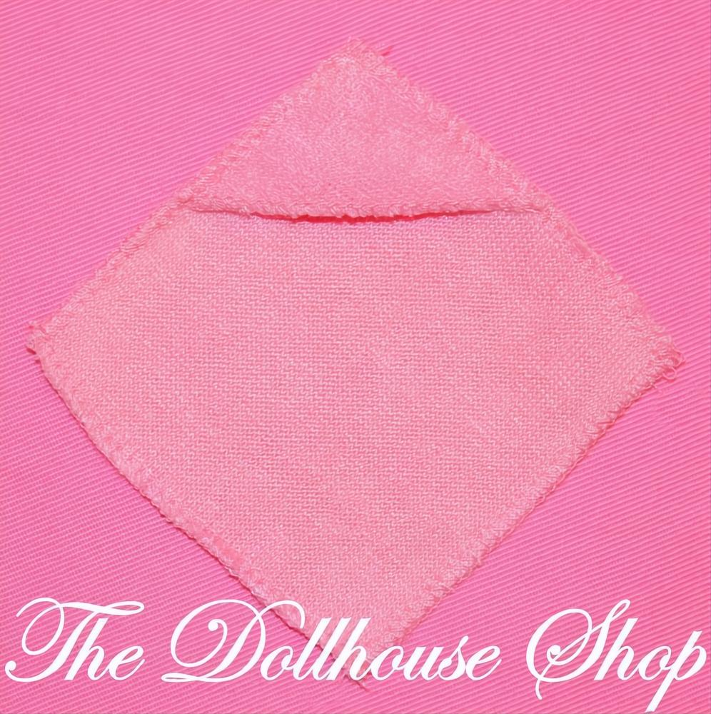 Fisher-Price Loving Family Dollhouse Bathroom Pink Hooded Baby Doll Towel-The Dollhouse Shop