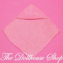 Fisher-Price Loving Family Dollhouse Bathroom Pink Hooded Baby Doll Towel-The Dollhouse Shop