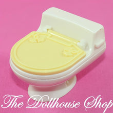 Fisher Price Loving Family Dollhouse Bathroom Yellow Lid Toilet-The Dollhouse Shop