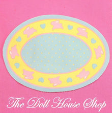 Fisher-Price Loving Family Dollhouse Bedroom Nursery Oval Floor Rug-The Dollhouse Shop